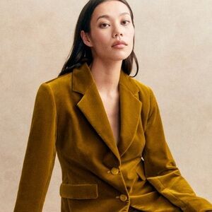 Sézane gold velvet Jacket